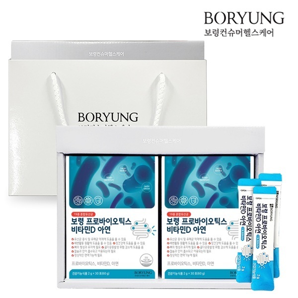 [보령] 프로바이오틱스 비타민D 아연 (2,000mg 30포 x 2개입)